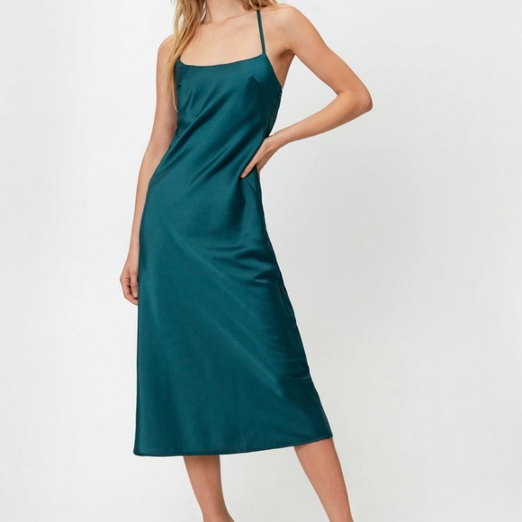 Nasty Gal Dresses & Skirts - Nasty Gal Sustainable Square Neck MIDI Slip Dress